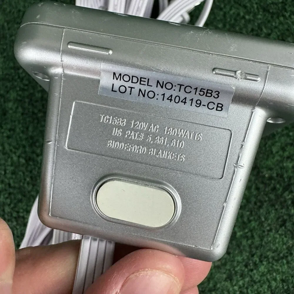 Biddeford TC15B3 Electric Blanket Control Controller 4-Prong Silver